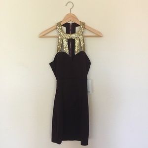 Royal purple sequined minidress